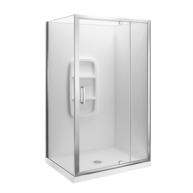 LeVivi Camden 1200x900mm Moulded Wall Shower Enclosure Right-hand Polished LeVivi Camden 1200x900mm Moulded Wall Shower Enclosure Right-hand Polished