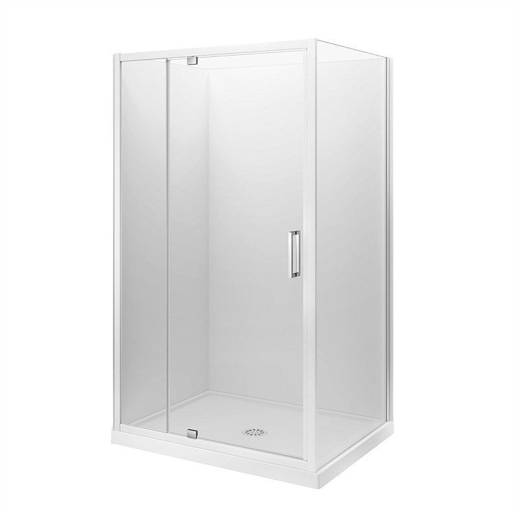LeVivi Camden 1200x900mm Flat Wall Shower Enclosure Left-hand White LeVivi Camden 1200x900mm Flat Wall Shower Enclosure Left-hand White