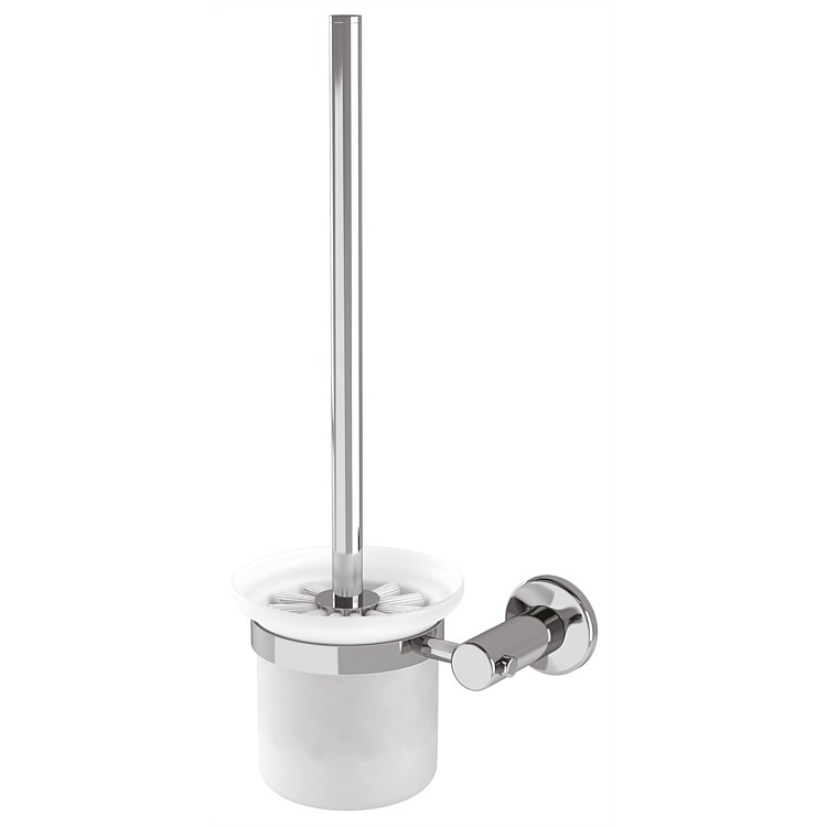 LeVivi Bella Toilet Brush Holder and Stand Chrome