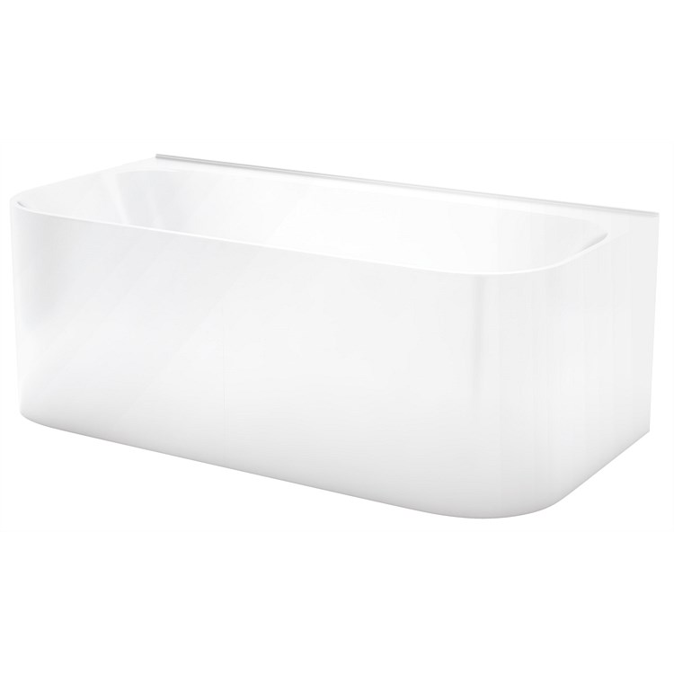 LeVivi Lucca 1600mm Back-To-Wall Bath White