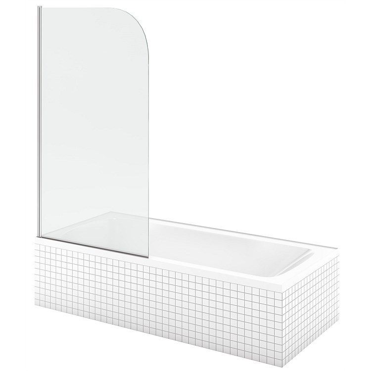 LeVivi Cabris 1400mm Single Swing Panel Bath Screen Polished