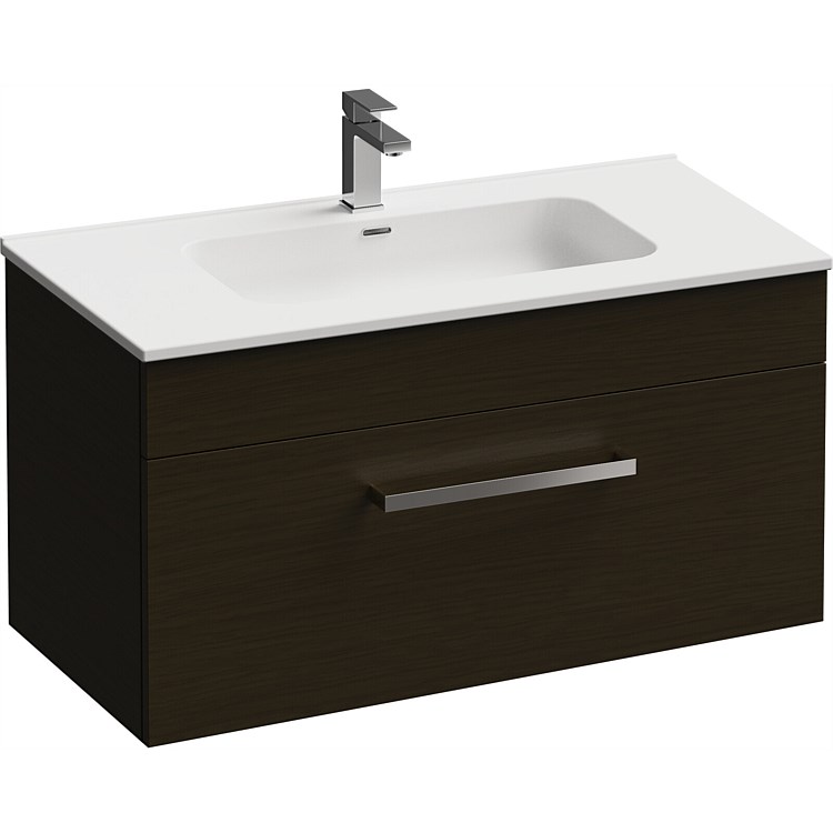 LeVivi York 900mm Wall-Hung Vanity Charred Oak