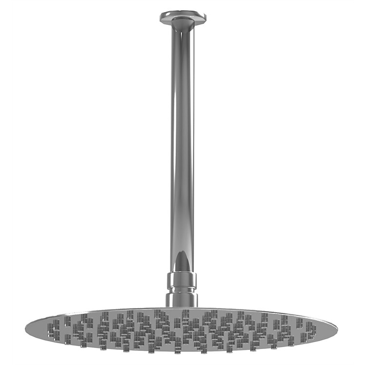 LeVivi 250 Round Ceiling Mounted Rain Shower with 350mm Arm Stainless Steel