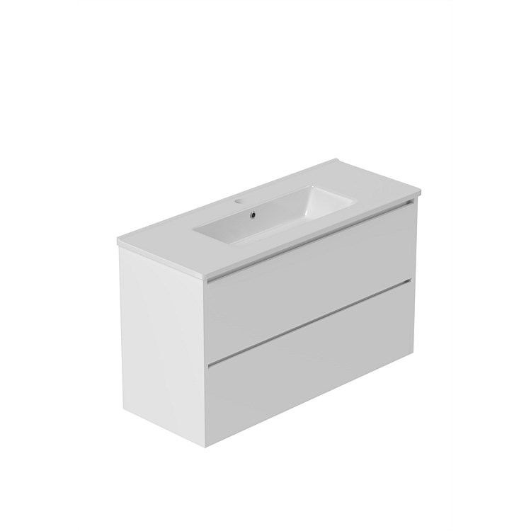 LeVivi Surrey Slim 900mm Wall-hung Vanity White