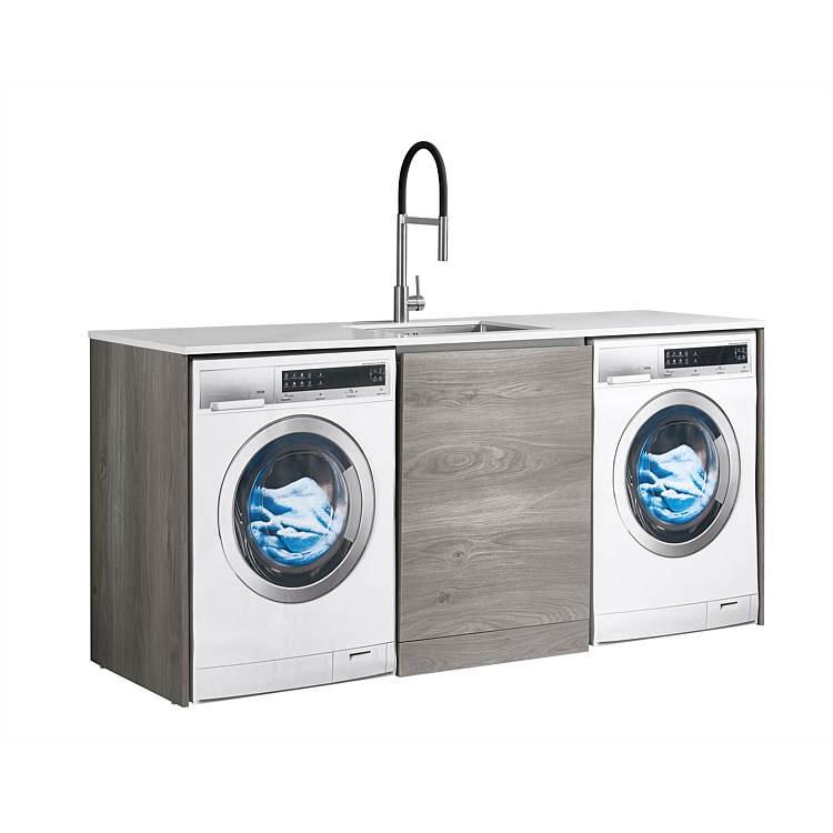 LeVivi Laundry Station 1930mm Centre Door Only White Top Elm Cabinet