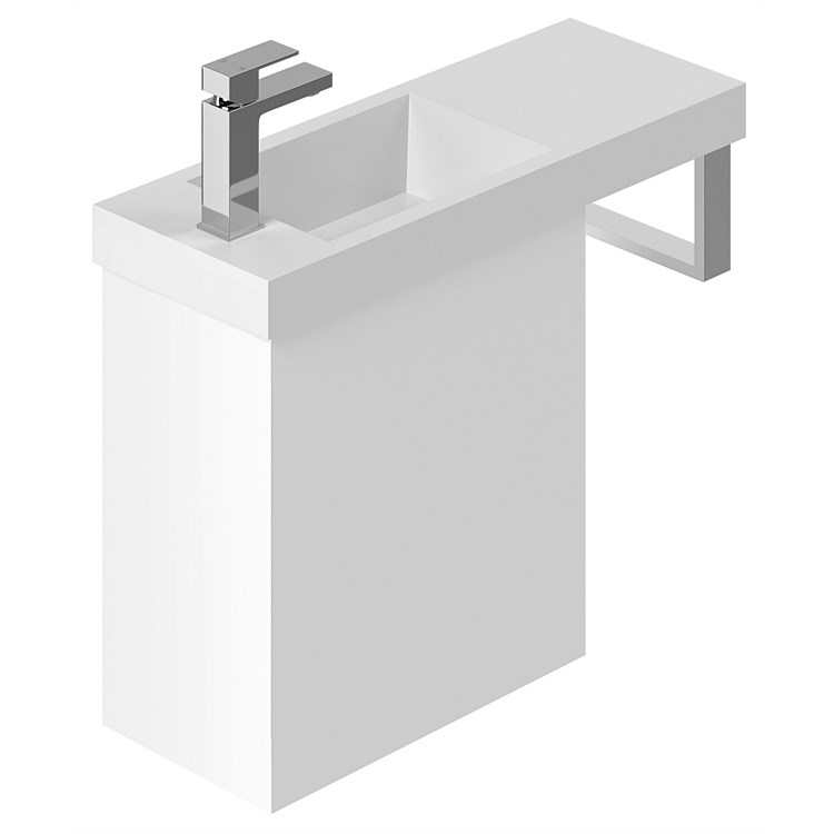 LeVivi Leeds Extension 600mm Wall-Hung Vanity White Gloss