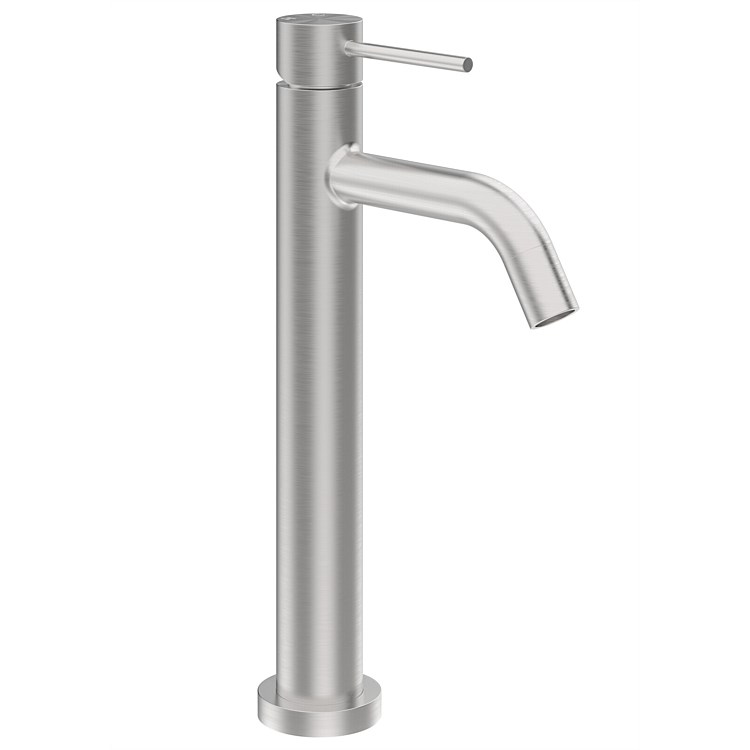 LeVivi Slim Stainless Steel Extended Basin Mixer Stainless Steel