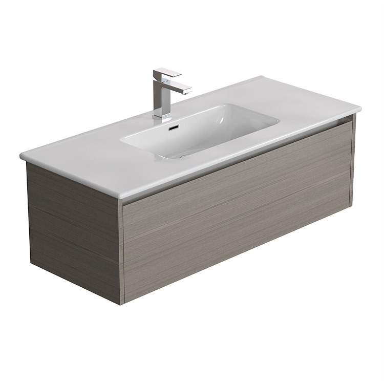 LeVivi Cibolo 1200mm 1 Drawer Wall-Hung Vanity Elm