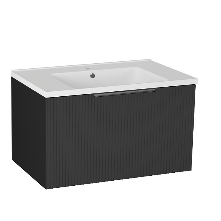 LeVivi Positano Vogue 750mm Wall-hung Vanity Matt Black