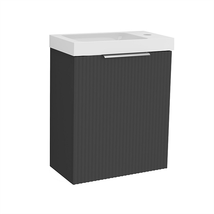 LeVivi Positano Wall-hung Ensuite Vanity RH Door Matt Black