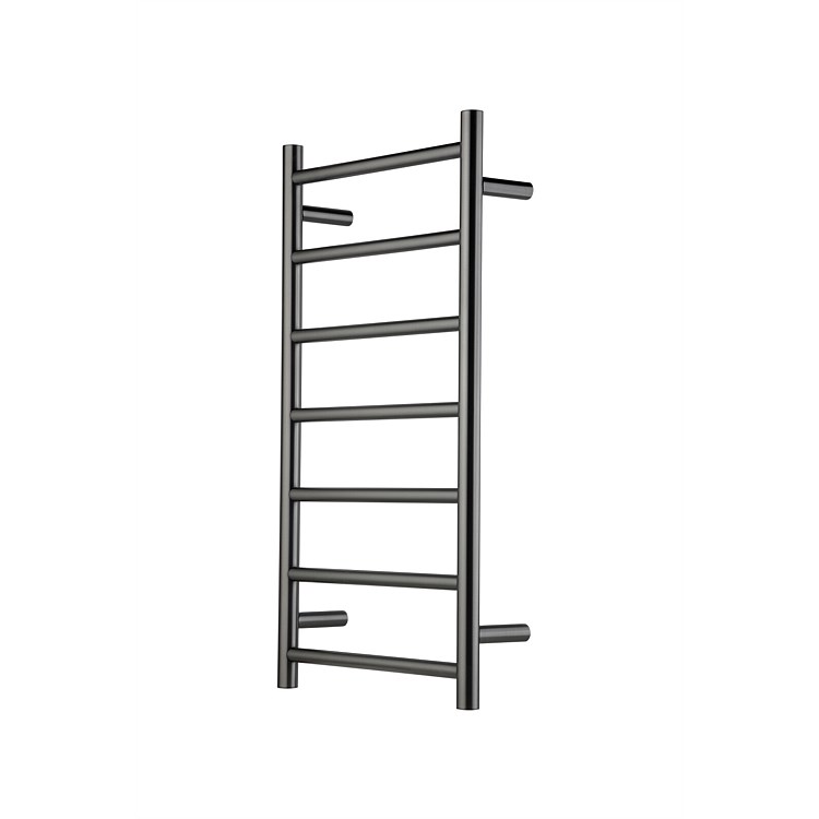 LeVivi 7 Bar 825mm Slim Round Towel Warmer Gunmetal
