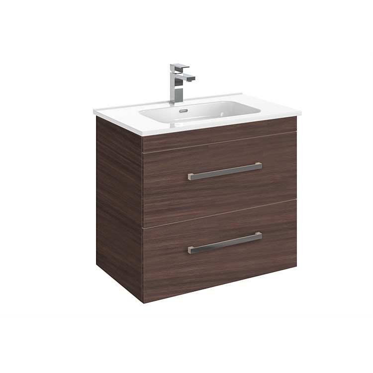 LeVivi York 750mm Double Stack Wall-Hung Vanity Walnut