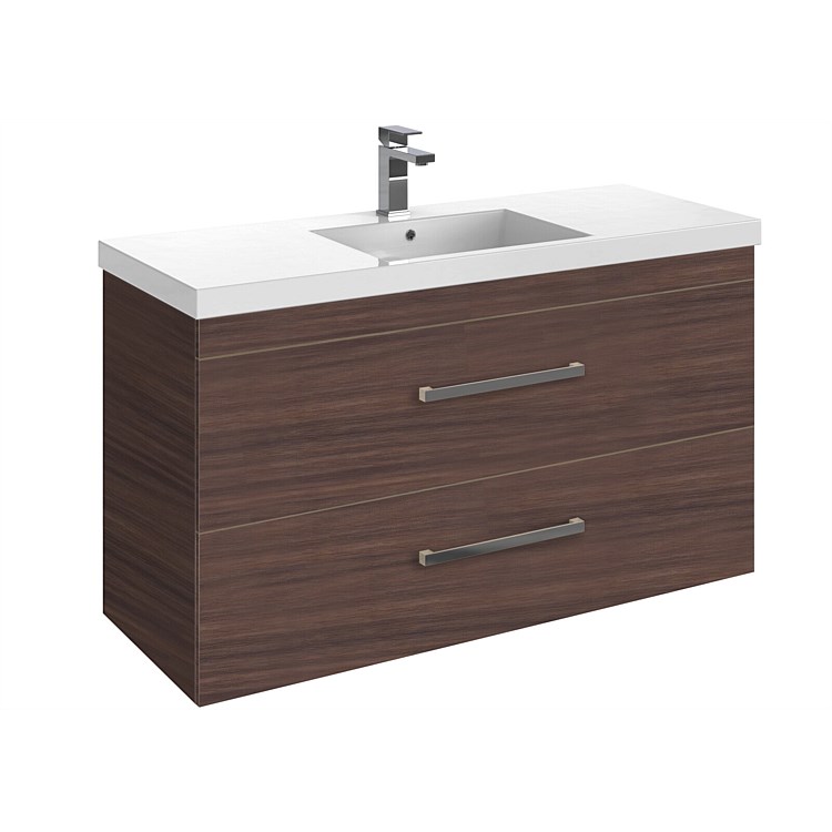 LeVivi York Neo 1200mm Double Stack Wall-Hung Vanity Walnut
