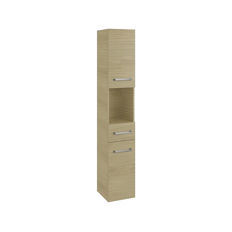 LeVivi Devon Wall-Hung Storage Tower Light Oak
