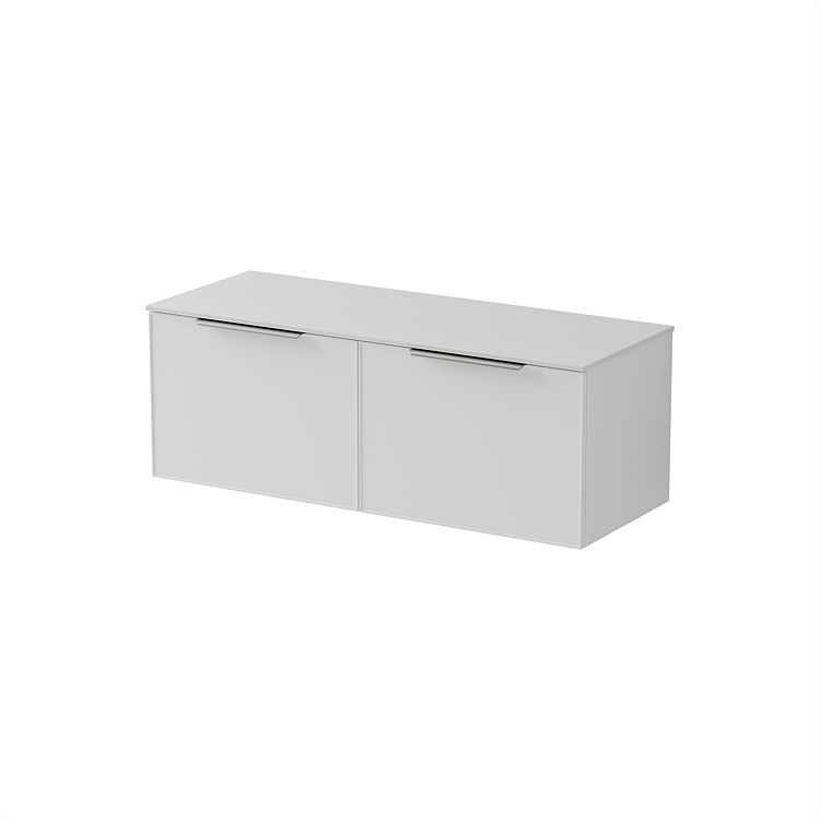 LeVivi Positano Edge 1200mm Wall-Hung Vanity Side By Side Drawers Matt White