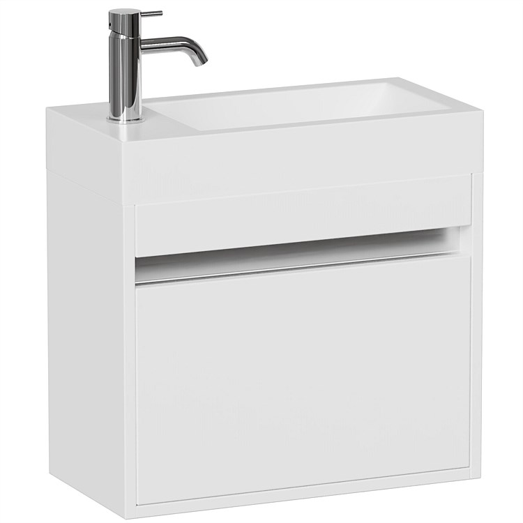 LeVivi Capri 500mm Slim Wall-Hung Vanity White