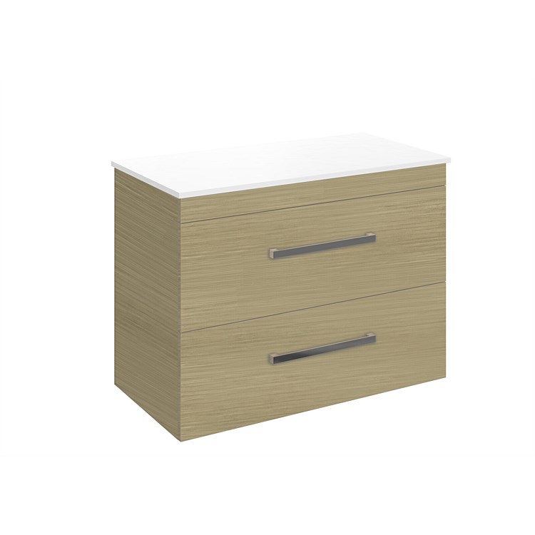 LeVivi York Prima 900mm Double Stack Wall-Hung Vanity Light Oak