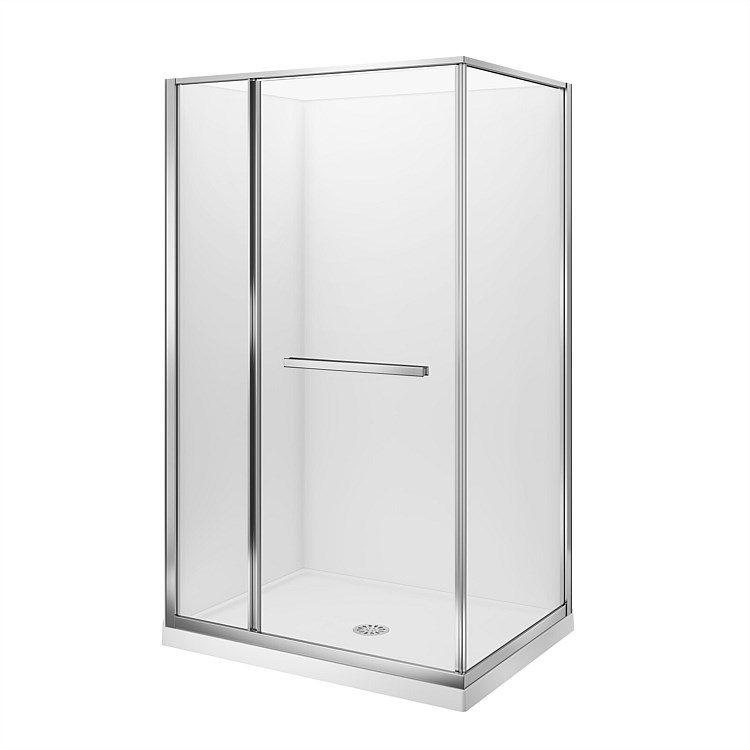 LeVivi Nest 1200x900mm Flat Wall Shower Enclosure Left-hand Polished