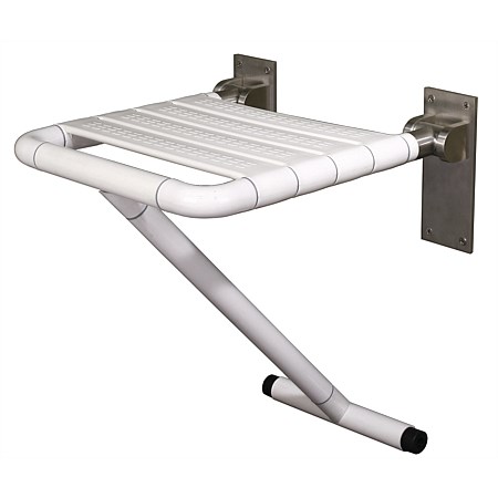LeVivi 400mm Wall-Mounted Shower Seat White/Chrome