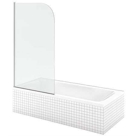 LeVivi Cabris 1400mm Single Swing Panel Bath Screen Polished