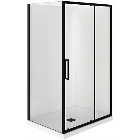 LeVivi Kingston 1200x900mm 2 Sided RH Shower Enclosure Black