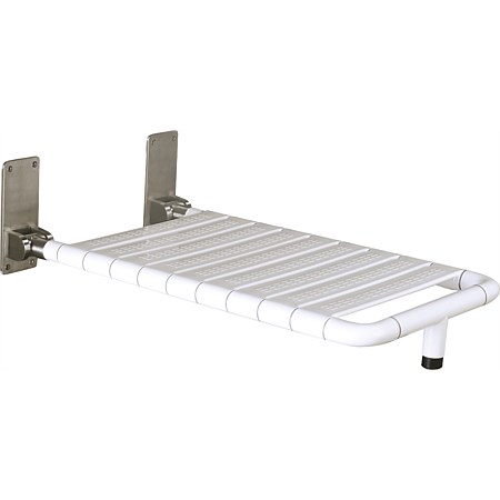 LeVivi 800mm Wall-Mounted Bath Seat White/Chrome