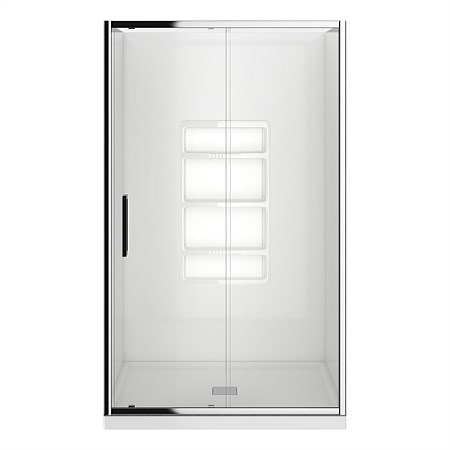 LeVivi Kingston 1200x900mm 3 Sided Moulded Shower Enclosure Chrome