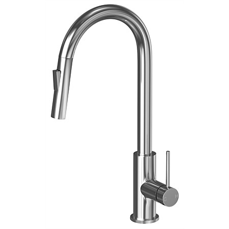 LeVivi Milan Pull-Down Gooseneck Sink Mixer Chrome