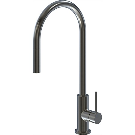 LeVivi Slim Stainless Steel Pull-Down Sink Mixer Vapour Black