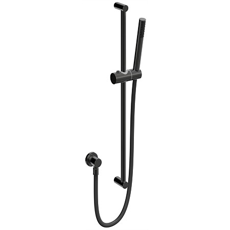 LeVivi Slim Stainless Steel Single Function Slide Shower Vapour Black