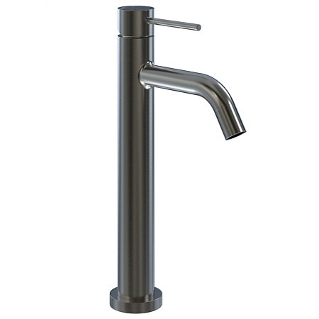 LeVivi Slim Stainless Steel Extended Basin Mixer Vapour Black