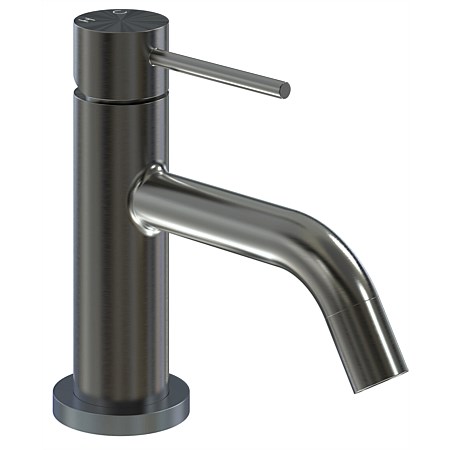 LeVivi Slim Stainless Steel Basin Mixer Vapour Black