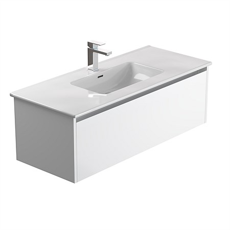 LeVivi Cibolo 1200mm 1 Drawer Wall-Hung Vanity White