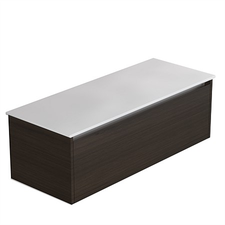 LeVivi Cibolo Prima 1200mm 1 Drawer Wall-Hung Vanity Charred Oak