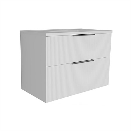 LeVivi Positano 900mm Wall-hung Vanity Double Drawer Matt White