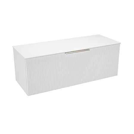LeVivi Positano 1200mm Solid Surface Wall-Hung Vanity Single Drawer Matt White