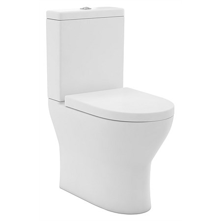 LeVivi York Comfort Rimless S or P Trap Back-To-Wall Toilet Suite with Vortex Flush White