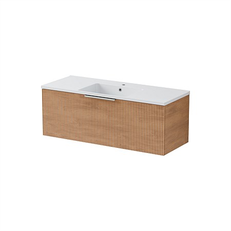 LeVivi Positano Wall-Hung 1200mm Vanity Solid Surface Single Drawer Solid Surface Single Bowl Devon 