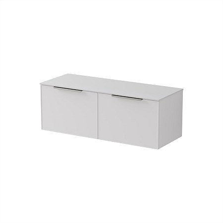 LeVivi Positano Edge 1200mm Wall-Hung Vanity Side By Side Drawers Matt White