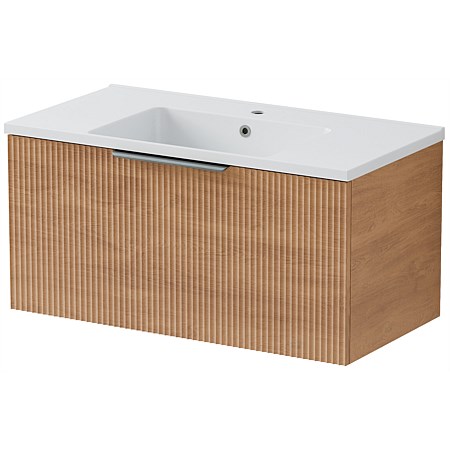 LeVivi Positano 900mm Wall-Hung Vanity Devon Oak