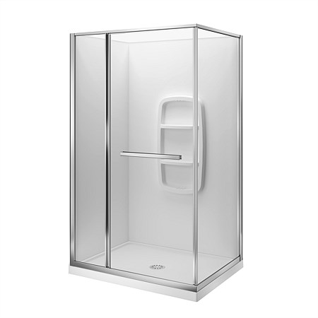 LeVivi Nest 1200x900mm Square Moulded Wall Shower Enclosure Left-hand Polished