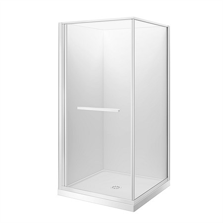 LeVivi Nest 1000mm Square Flat Wall Shower Enclosure White