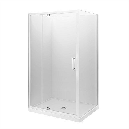 LeVivi Camden 1200x900mm Flat Wall Shower Enclosure Left-hand White
